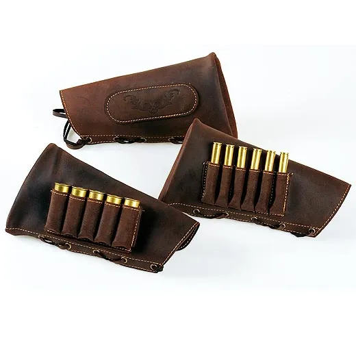 Leather butt stock shell holder