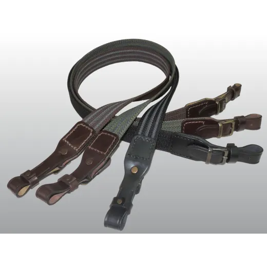 Anti-slip belt with leather ends